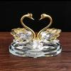 -encrusted Crystal Swan Ornaments Light Luxury Glass Swans Swan Figurines  Indoor Foyer