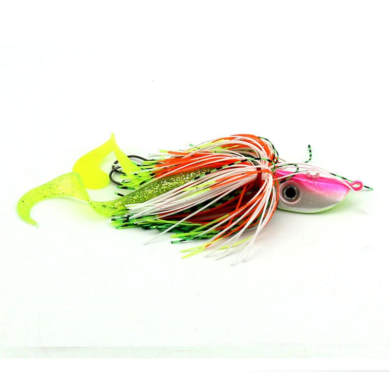 HENGJIA Lead Head Jig Hooks Spinnerbait Soft Grub Lures Tackle Pack of 4