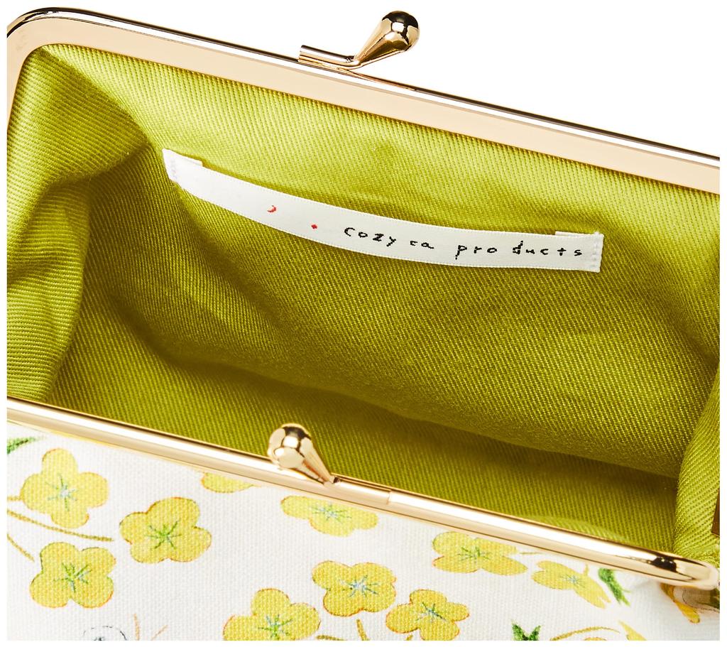 Hyogensha Cosmetic Pouch with Midori quietafternoon 26904 Clasp, Canvas, Asano,