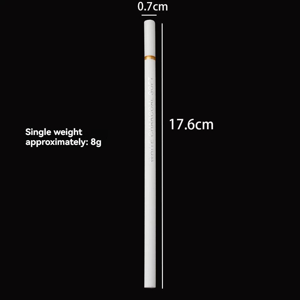 6 шт./компл., белые угольные карандаши, набор для рисования, профессиональные белые карандаши для эскизов, меловые карандаши для рисования, меловые карандаши для начинающих