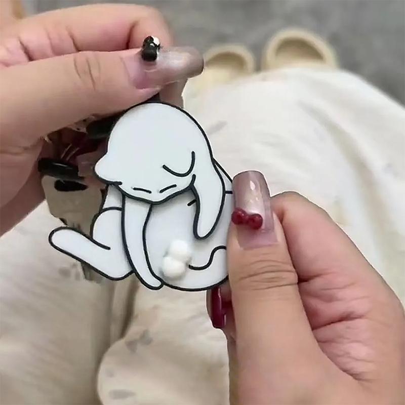 Творческий брелок-подвеска в виде яйца-кошки, милый и забавный вращающийся акриловый брелок для сумки, аксессуар для женщин, брелок для сумки