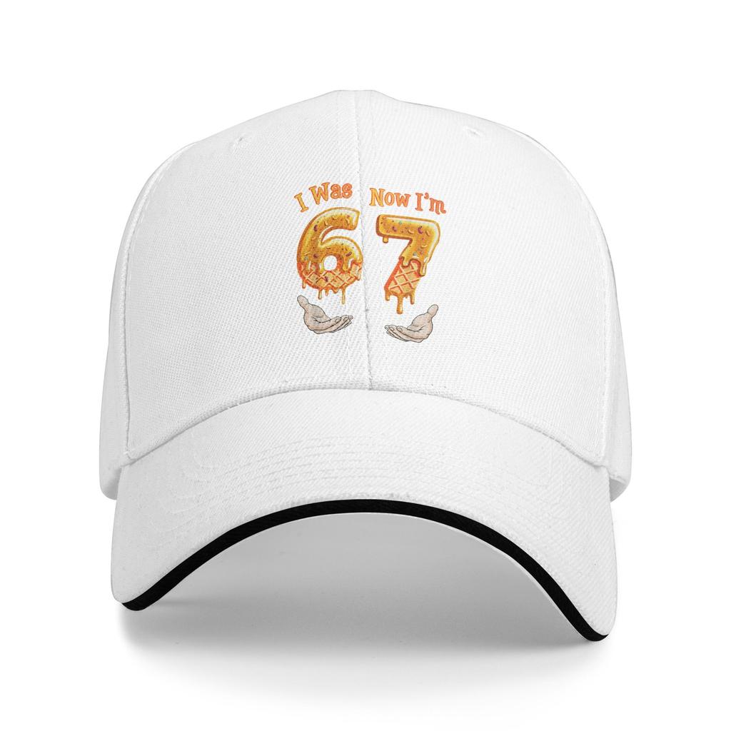 I was 6 Now I'm 7 Year Old Birthday 67 Funny Baseball Cap Vintage Men Hip Hop Hats Breathable Running Hippie Baseball Caps Gift