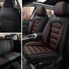 Полный комплект чехлов на сиденья автомобиля для 5-местного авто – Подходит для 95% всех 5-местных автомобилей (Легковые автомобили, Внедорожники, Фургоны) – Премиум полиуретановая кожа, дышащая – Всесезонная защита сидений