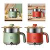 Electric Hot Pot with Steamer Cooking Pot Multi Function Noodles Pot Nonstick Electric Cooker for Ramen Steak Dumpling Soup Eggs