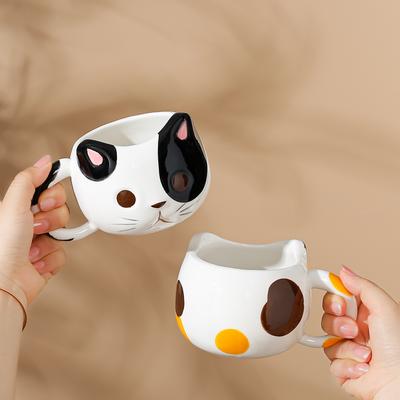 Творческая керамическая чашка с изображением кота, именная кружка, кофейная чашка, милая чашка для воды, чашка с высокой стоимостью, чашка для завтрака