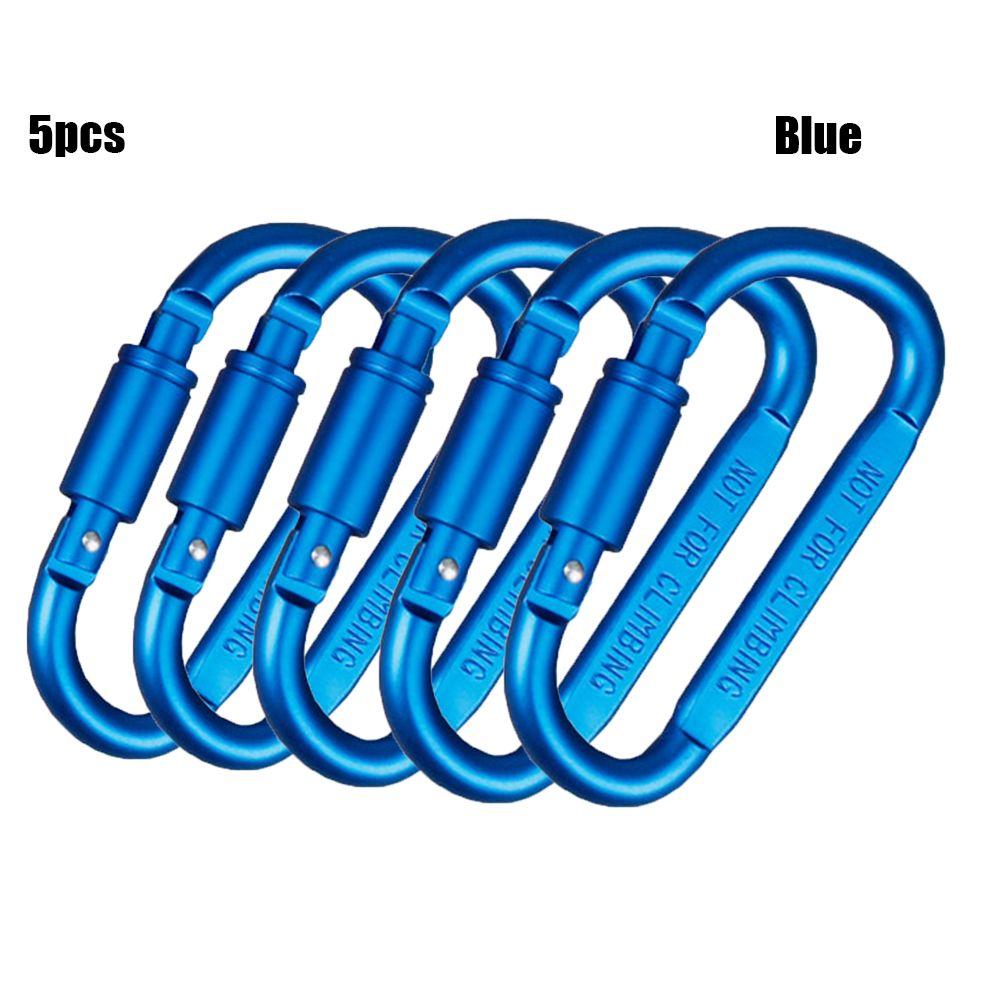 Outdoor Accessories Safety Spring Clips Keychain Buckles Climbing D Carabiner Camping Hiking Hooks
