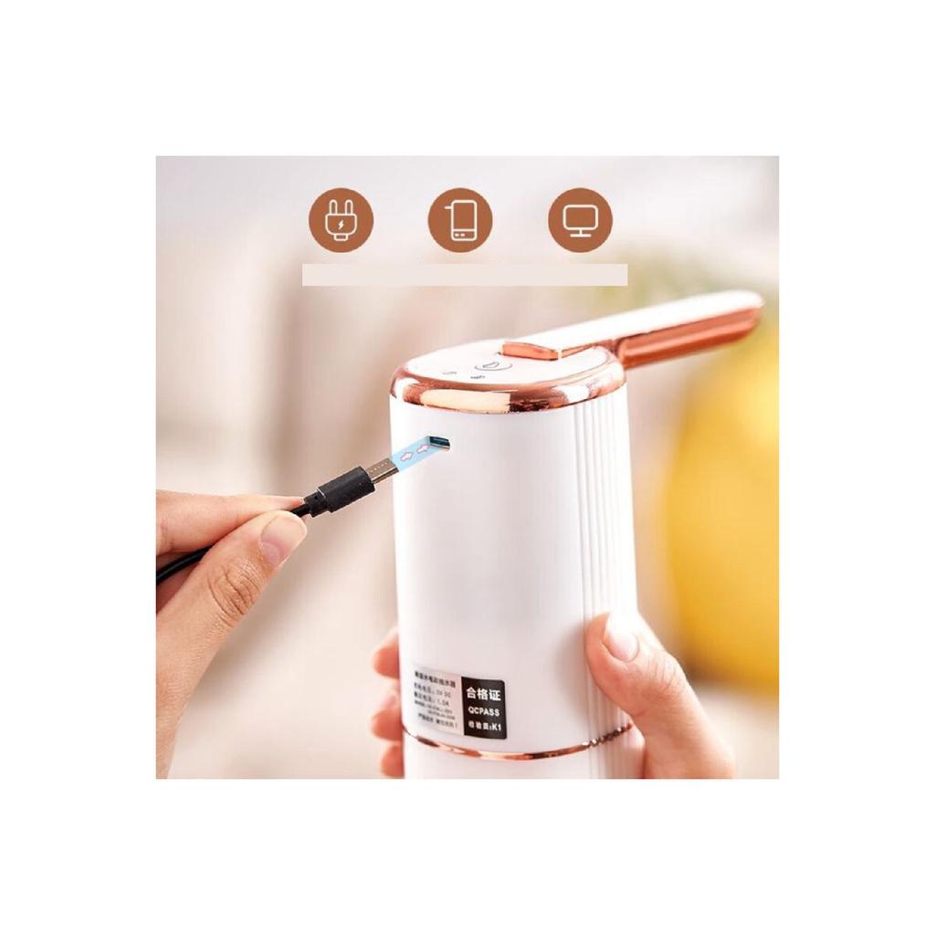 Time Adjusted Folding Tap 1200 Ma Battery Rechargeable Electronic Bottled Water Pump With Usb