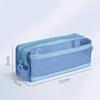Double-Layer Pen Bag Transparent Stationery Organizer Portable Pencil Case  School Office