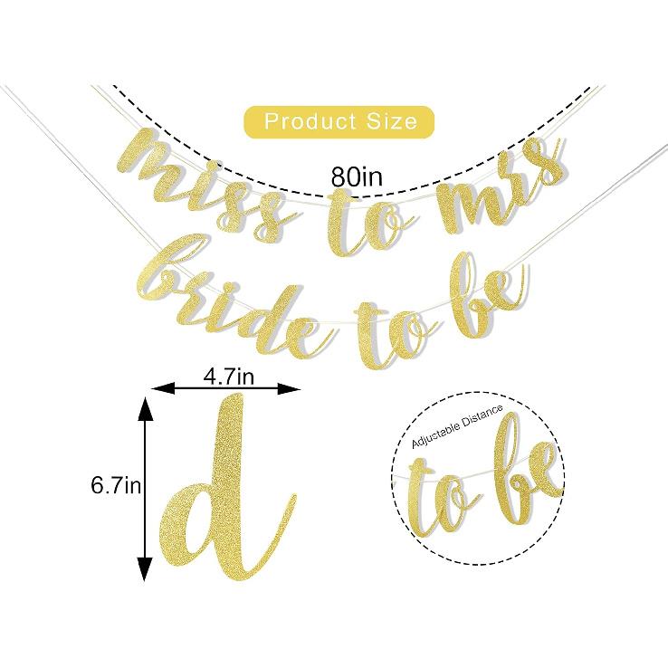 Miss To Mrs Banner - Bridal Shower Banner,Bachelorette Party,Engagement,Bridal Shower Party Decor,Wedding