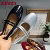 Fashion Footwear Round Toe Ladies Mary Janes Flats Shoes Soft Female Buckle Strap Fashion Shallow Women Flats With Shoes Lady