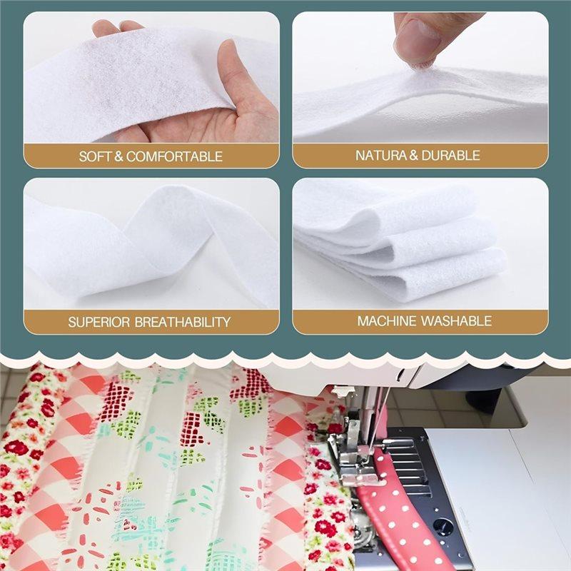 ABBP-DIY Рулонные полоски для набивки из ткани с устройством для скручивания, 3 рулона по 150 ярдов, 2 1/2 дюйма, смесовая хлопковая простежка для ковров