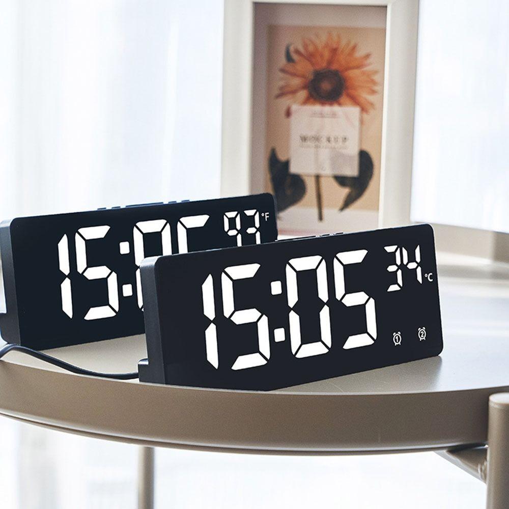 Temperature Calendar Number Clock Backlight Electronic Clock Large Number Alarm Clock LED Digital
