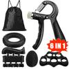 6 Pcs Set Hand Grip Trainer Countable Hand Gripper Training Tool Adjustable Fitness Wrist Strength Training Device Hand Squeezer Forearm Gripper