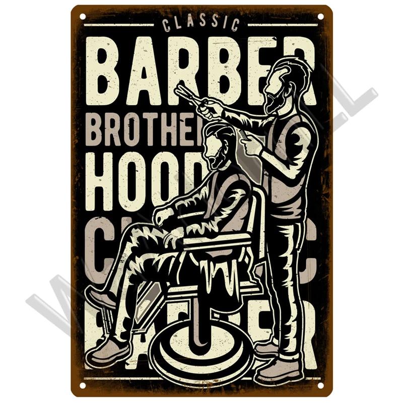 Парикмахерская Ретро Паб Бар украшения жестяная вывеска потертый шик домашний декор доска металлическая вывеска настенный постер винтажный декор искусство винтаж