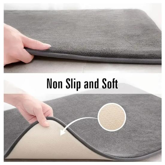 Ultra Soft Non-slip Memory Foam Bath Mat Water Absorbent Bath Rug Shower