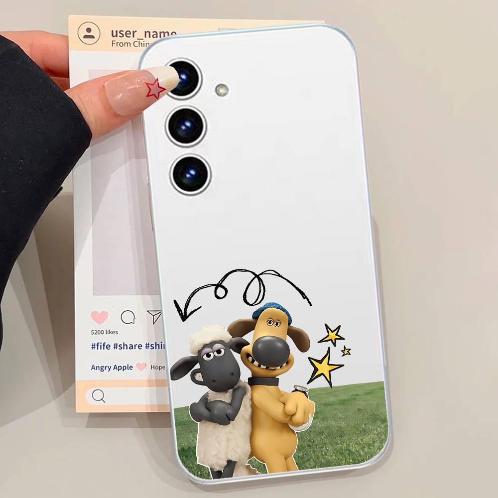 Чехол для телефона P-shaY-un The She-epI для Samsung Galaxy A52 A12 A51 S21 Edge S22ULTRA S23 S24 S20LITE Plus Ultra Прозрачная крышка