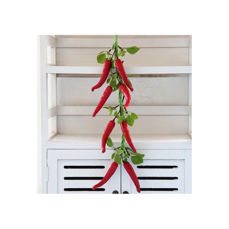 Fruit And Vegetable Decorative String Set For Restaurant Wall Decor With Colorful Artificial Veggies And Fruits