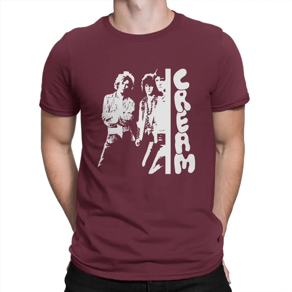 One Of The Earliest Super Rock Bands T Shirt Cream Fun Tee Shirt Short Sleeve Crewneck T-Shirt Cotton Graphic Clothing Unisex