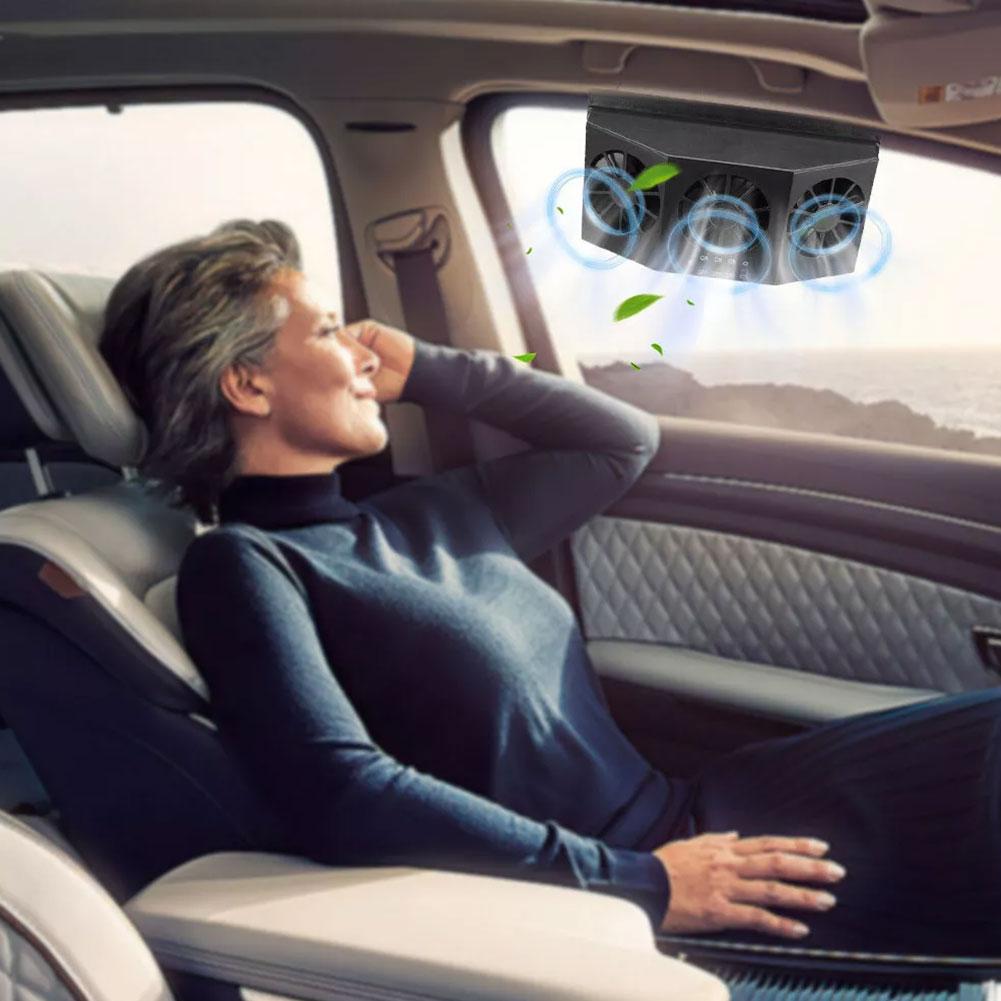 Высокая мощность ветра Автомобильный вытяжной вентилятор USB перезаряжаемый/солнечный вентилятор циркуляции воздуха для охлаждения рассеивания тепла автомобильный аксессуар