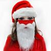 Christmas Beard Mask Holiday Prank White Beard Mask Red Cotton Mask 2024 Christmas Decoration