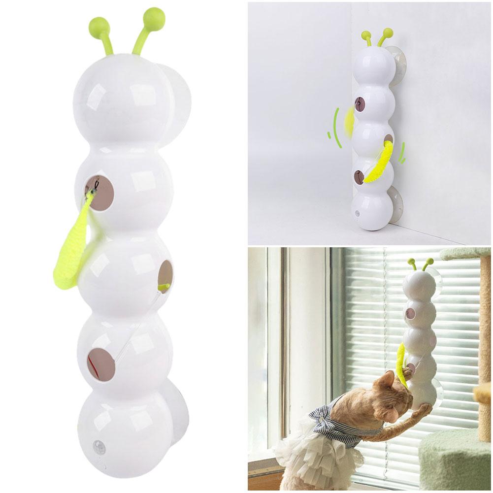 Интерактивная игрушка для кошек Caterpillar с активацией движением, игрушка-дразнилка для кошек, перезаряжаемая автоматическая игрушка для кошек для домашних кошек, пластиковые игрушки