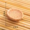 Bamboo Basket Chair Dustpan Dollhouse Simulation Decoration' Dollhouse Miniature Furniture Resin