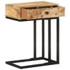 VidaXL Table d'appoint en forme d'U 45x30x61cm Bois de manguier massif