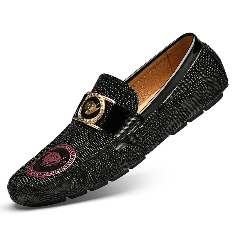 New Luxury Loafers Mens Italian Handmade Genuine Leather Business Soft Driving Shoes for Men Outdoor Fashion Casual Flats Office