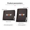 xkhr10 Men Leather Zipper Wallet Coin Pocket Vintage Big Capacity Male Short Money Purse For Mitsubishi Outlander Lancer Eclipse Mirage