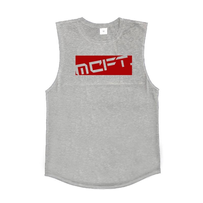 Do The Work New Arrival Men's Cut Off Gyms Sports Printed Workout Summer Bodybuilding Fitness Fashion Casual O-neck Cotton Vest