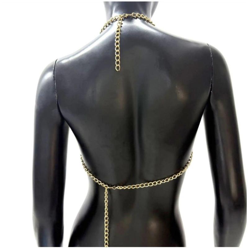 Multiple Layer Imitation Pearls Chest Necklace Detachable Chains Evening Party Wear Comfortable Fit