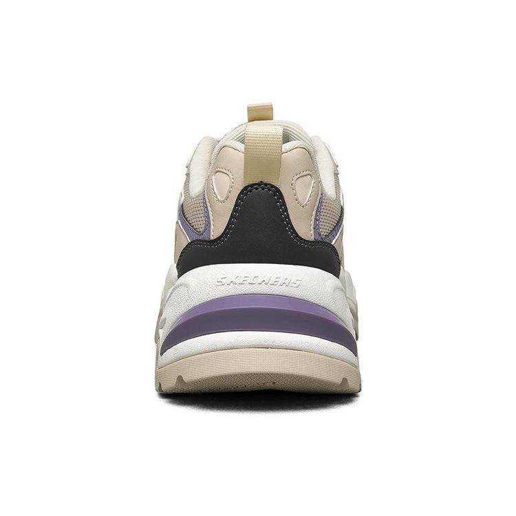 Skechers Stamina V2 Сетчатая ткань Синтетическая кожа Меха-обувь II Амортизирующие Дышащие Низкие Папины кроссовки Женские кроссовки Натуральный-Фиолетовый 149510-NTPR