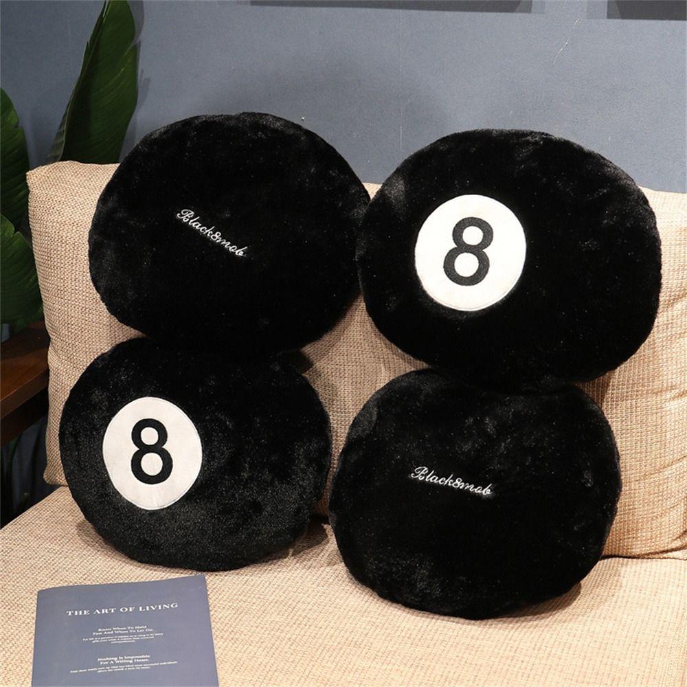 Billiards 8 Ball Plush Toy 8 Ball Plush Pillow Simulation Billiards Plush Toys 8 Ball Plushies