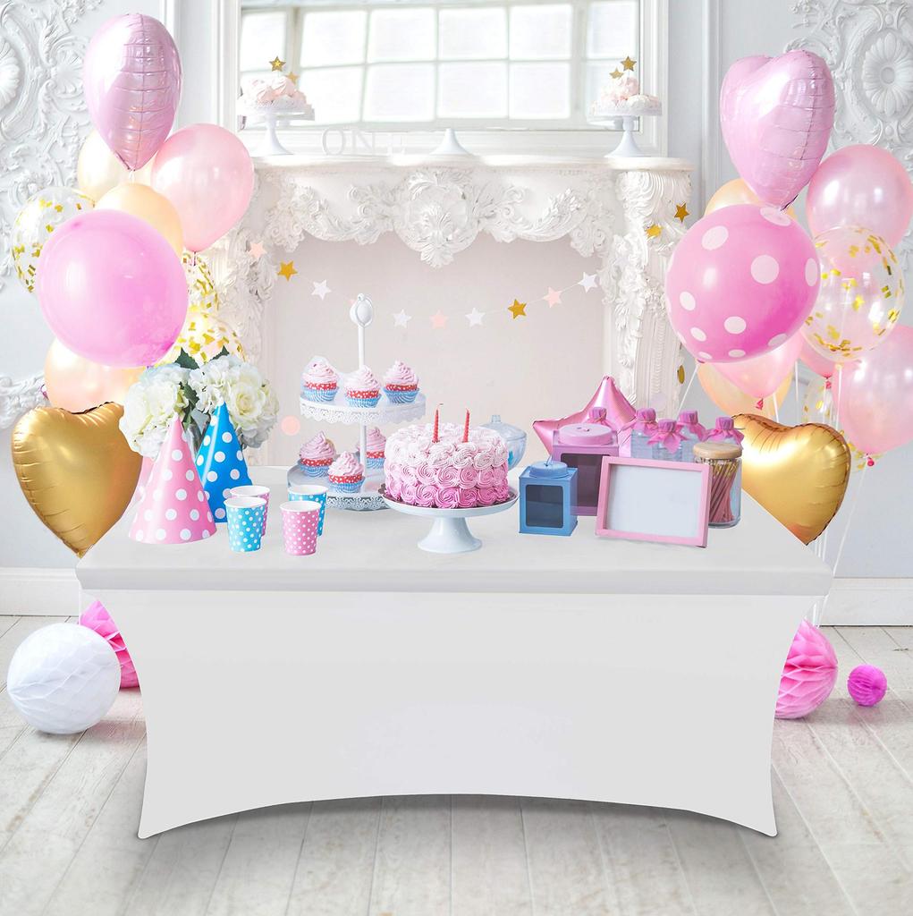 Премиальная однотонная эластичная скатерть с защитой от морщин для свадеб, вечеринок, конференций, выставок