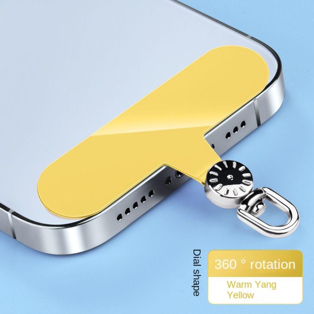 Hanging Cord Metal Phone Patch 360° Rotatable Phone Card Clip Phone Lanyard Gasket Replacement