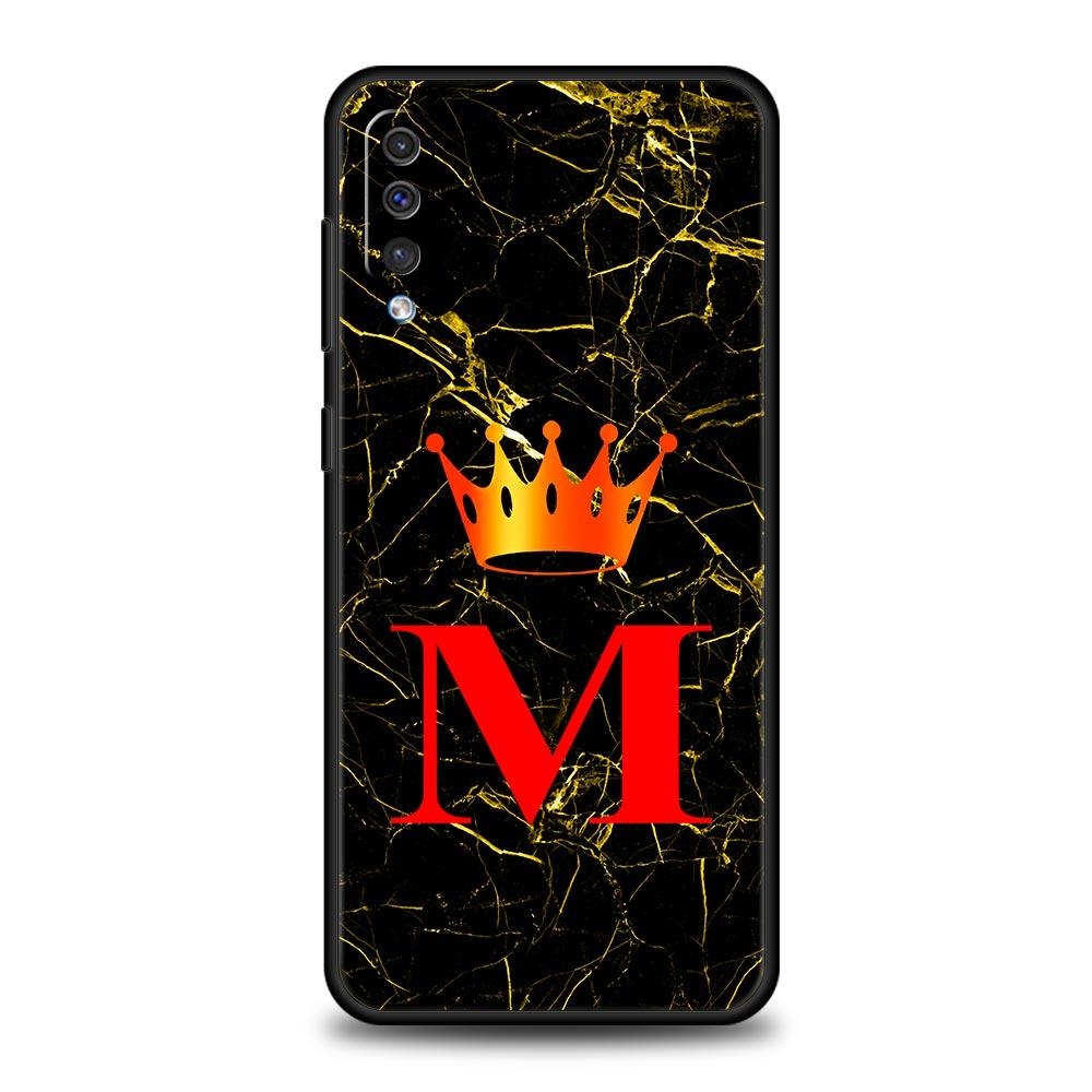 Marble Letter Phone Case for Samsung Galaxy A56 A36 A26 A16 A34 A24 A42 A22 A20 A12 A40 A30 A10 5G Soft TPU Cover Shell Fundas