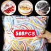White and Colored Disposable Food Lids, Plastic Bags for Preservation, Refrigerator and Kitchen Accessories, Food Grade, 500 Pieces