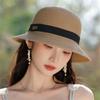 Летняя соломенная шляпа, женская широкополая шляпа от солнца, женская простая шляпа, дышащая, модная, универсальная, солнцезащитная шляпа