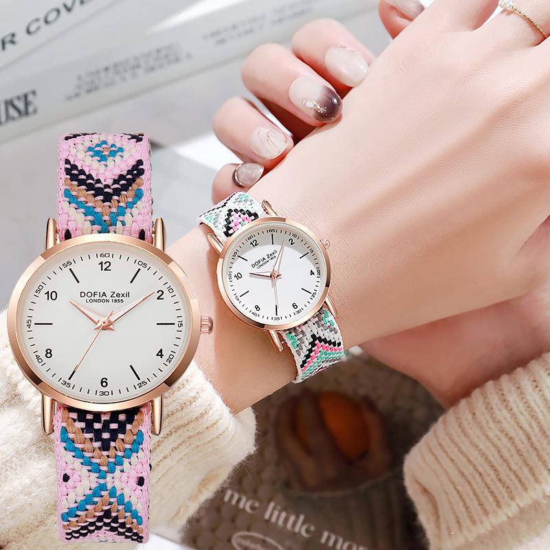 Новые модные персонализированные простые часы, женские часы, цифровые часы с ремнем и бабочкой