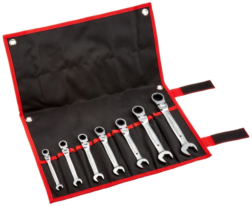 TONE Swing Quick Ratchet Box Wrench Set RMFQ700 Black 7 Items Contents