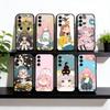 Милая девушка рисует Чехол для телефона Черный Силиконовый Мягкий Для Samsung Galaxy A73,A72,A71,A70,A53,A52,A51