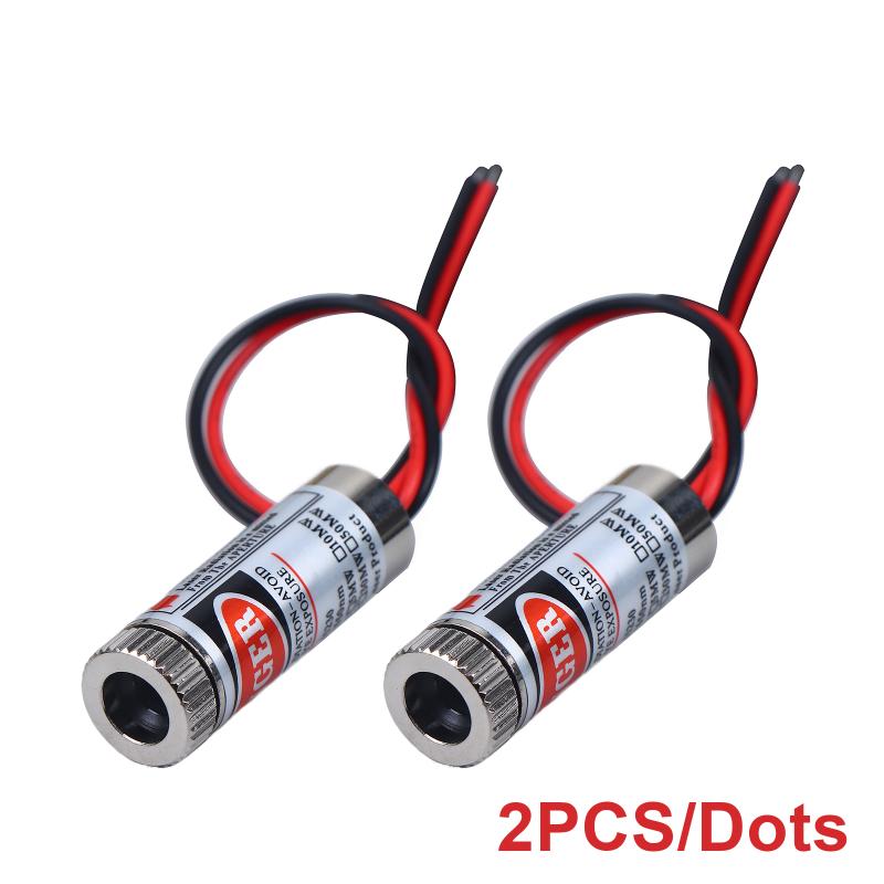 1/2/3 PCS 650nm 5mW 5V Laser Diode Module - Red Point/Line/Cross Copper Head Laser Pointer for Alignment