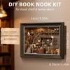 Набор для книжной полки "Тайный чердак" DIY 3D деревянная головоломка Вставка в книжную полку Модель кукольного домика Закладка для книг Строительство Домашний декор Фоторамка