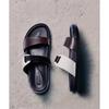 TAKEO KIKUCHI double belt sandals shoes black brown