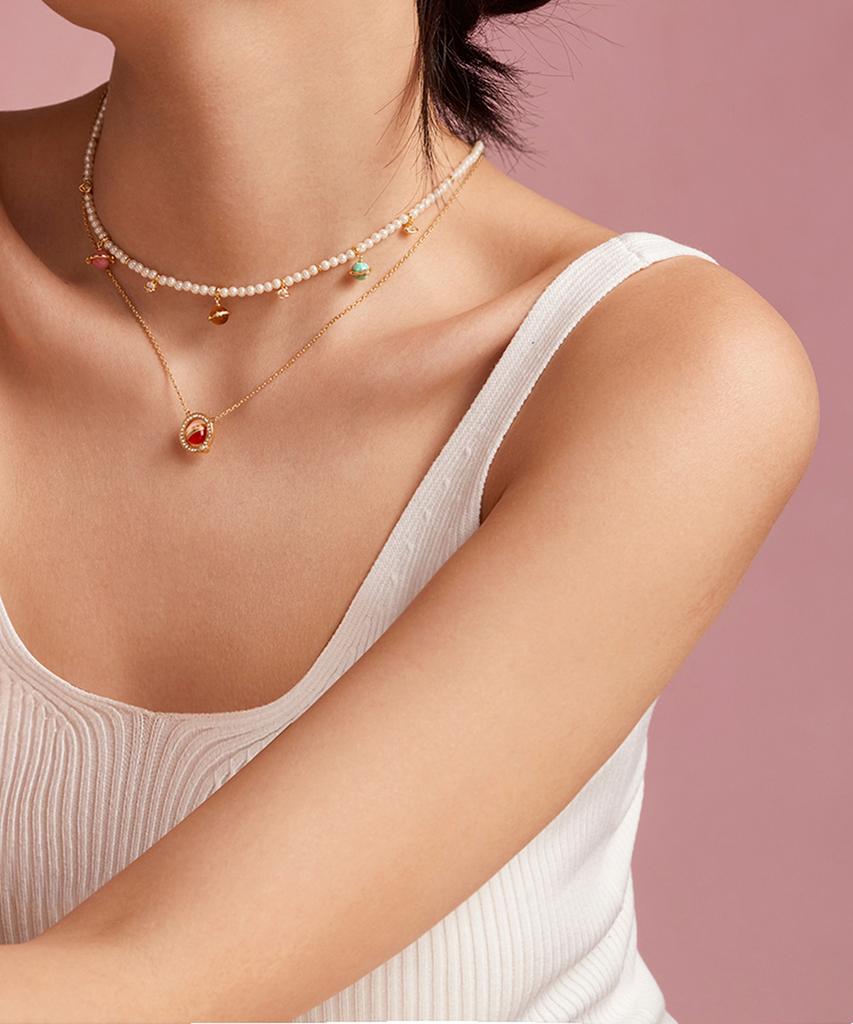Lola Rose Heliocentric Carnelian Women'S Fashion Necklace