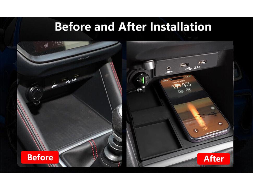 Быстрое беспроводное зарядное устройство 15 Вт для моделей Subaru WRX 2022-25