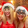 Блестящие очки 2026 на Новый год Буквы и цифры Пайетки Очки С Новым годом Креативные красочные новогодние декоративные очки