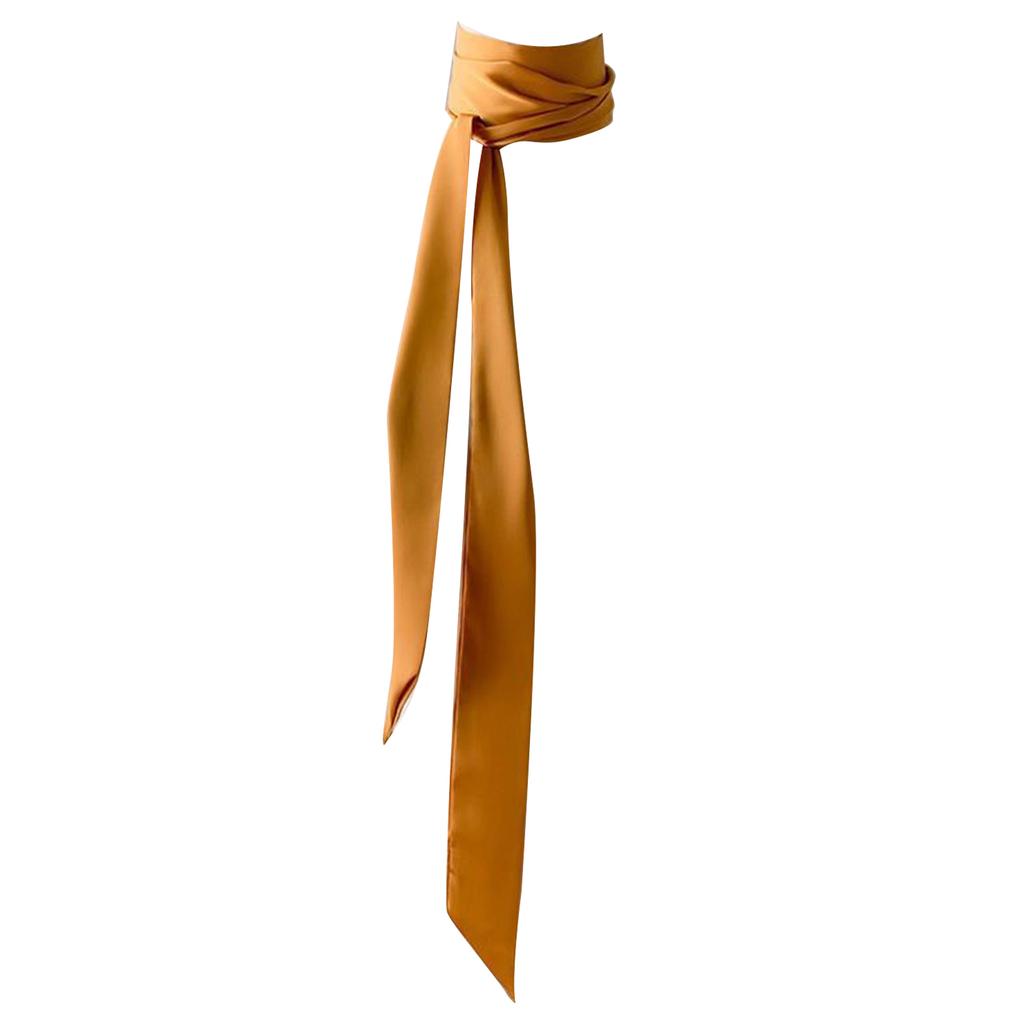 Long Ribbon Silk Scarf Elegant Hand Tied Neck Scarf Elegant Hair Scarf Women Dinner Party Hairband Fashion Hair Decors