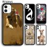 Krajews Awesome Sitting Fawn Greyhound Dog Phone Case For iPhone 14 5 6s 7 8 Plus X XR XS 11 12 13 Pro Max Samsung S21 S22 Ultra