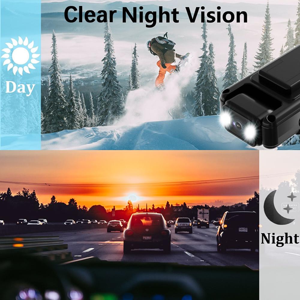 1080P WiFi Body Camera with Audio and Video Recording Wearable Body Cam Mini Clip-on Camera